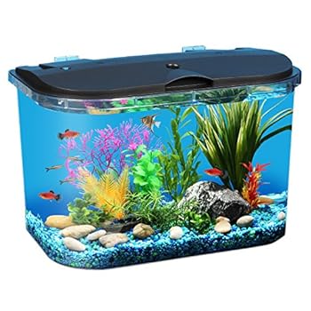 Koller Products Panaview 5 gallon Aquarium Kit with LED Lighting  Power Filter  AP15005FFP