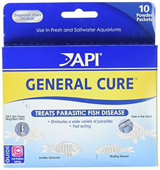 API GENERAL CURE Freshwater and Saltwater Fish Powder Medication 10Count Box