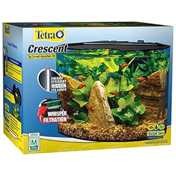 Tetra Crescent Acrylic Aquarium Kit Energy Efficient LEDs 5Gallon