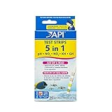 API 5in1 Test Strips Freshwater and Saltwater Aquarium Test Strips 25Count Box